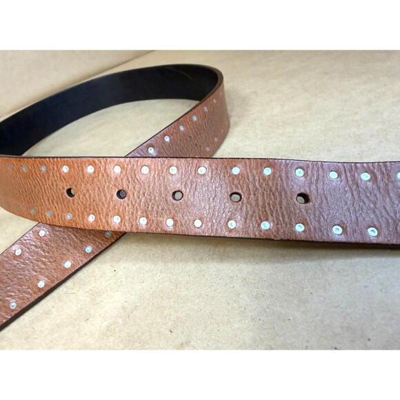 Lauren Ralph Lauren Studded Leather Reversible Belt Brown/Black Sz 42 main image 6